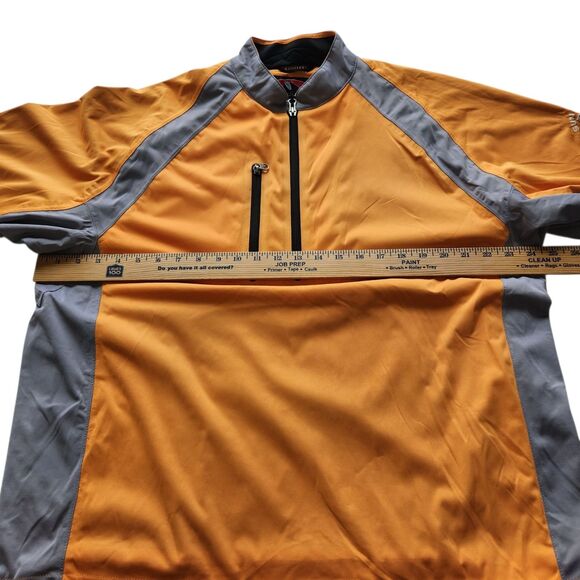 Sun Mountain Rain Flex S/S Mens Golf WINGEDFOOT 1/4 Zip Windbreaker Size Large - Picture 7 of 10